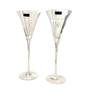 VTG 2 Waterford Marquis Celebration Starburst Fluted Champagne Glasses Crystal